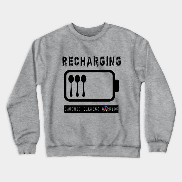 Recharging Spoons (black) Crewneck Sweatshirt by spooniespecies